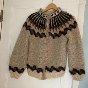 Vintage (1970's) Wool Icelandic Sweater Size S-M